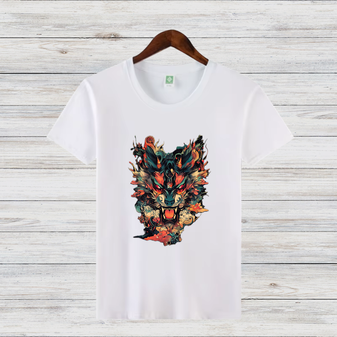 Mystischer Wolf | Stylisches Wintershirt | Kunstvolles Tiermotiv | Statement Shirt für kalte Tage