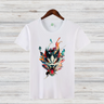 Mystischer Wolf | Kunstvolles T-Shirt | Japanisches Design | Stylisches Statement Shirt für Wintertage