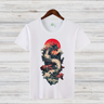 Mystischer Drache | Asiatisches Kunst T-Shirt | Fantasy Design | Stilvolles Statement Shirt für Wintertage
