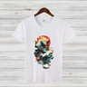 Japanische Welle | Künstlerisches T-Shirt | Stilvolles Design | Trendiges Shirt für Kunstliebhaber