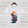 Mystischer Drachengeist | Künstlerisches Fantasy T-Shirt | Stilvolles Winter-Shirt | Asiatisches Drachenmotiv | Baumwollshirt für Fantasy-Fans