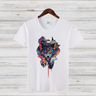 Mystischer Wolf | Kunstvolles T-Shirt | Spirituelles Wolfsmotiv | Stilvolles Statement Shirt für Tierliebhaber