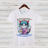 Guten Morgen Katze | Lustiges Statement Shirt | Humorvolles Design für Morgenmuffel | Damen T-Shirt für Wintertage