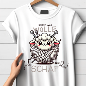 Komme was Wolle | Lustiges Schaf Shirt | Kreatives Winterdesign | Humorvolles Statement Shirt für Strickfans