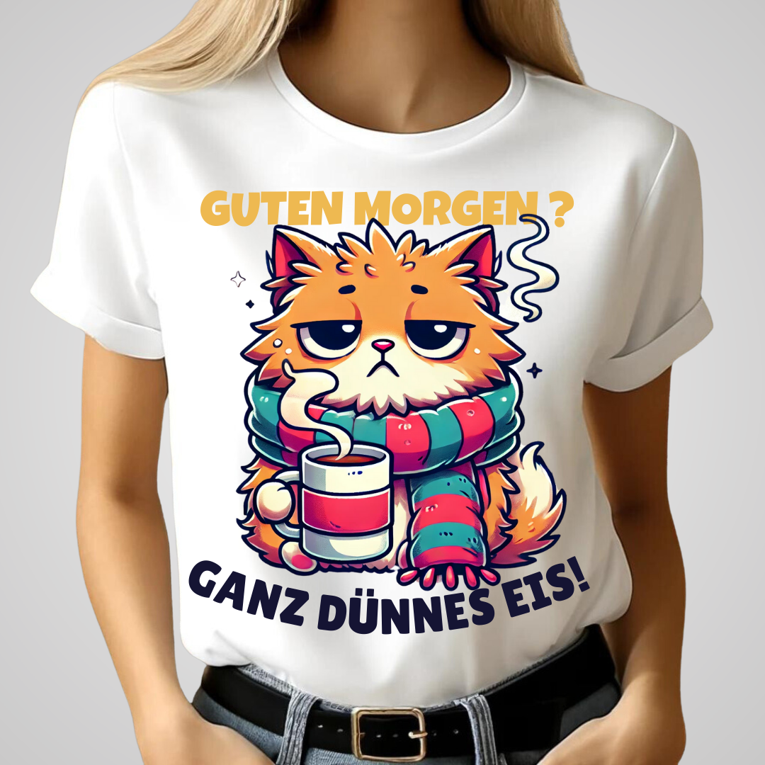 Gemütliche Katze | Lustiges Wintershirt | Humorvolles Statement Shirt | Perfekt für kalte Tage