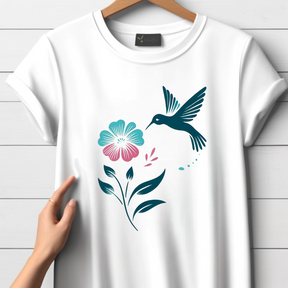 Kolibri und Blume T-Shirt