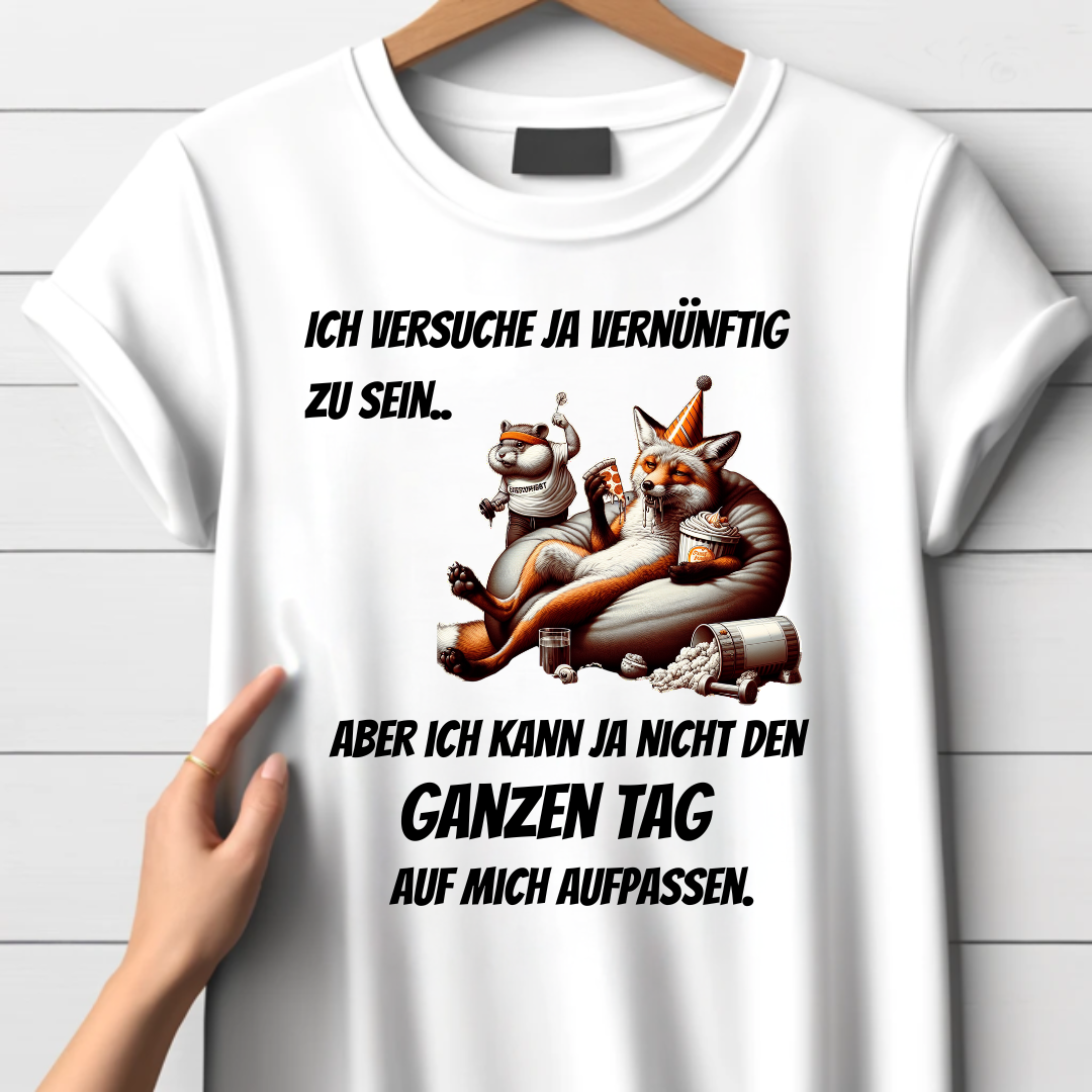 Lustiges Fuchs T-Shirt | Humorvolles Statement für den Winter | Gemütliches Design | Damen Shirt für kalte Tage