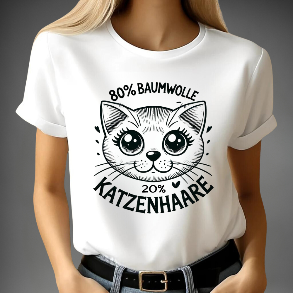 Katzen Stoff T-Shirt