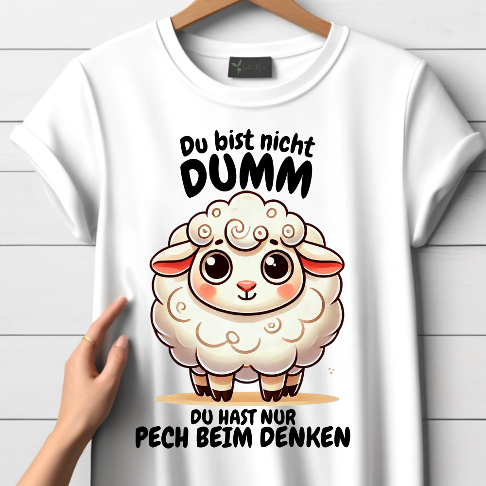 Schaf mit Pech Shirt