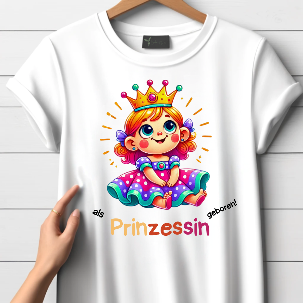 “Geboren als Prinzessin” T-Shirt