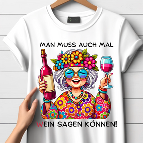 Fröhliche Weinliebhaberin Shirt