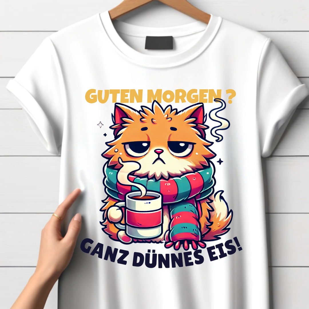 Gemütliche Katze | Lustiges Wintershirt | Humorvolles Statement Shirt | Perfekt für kalte Tage