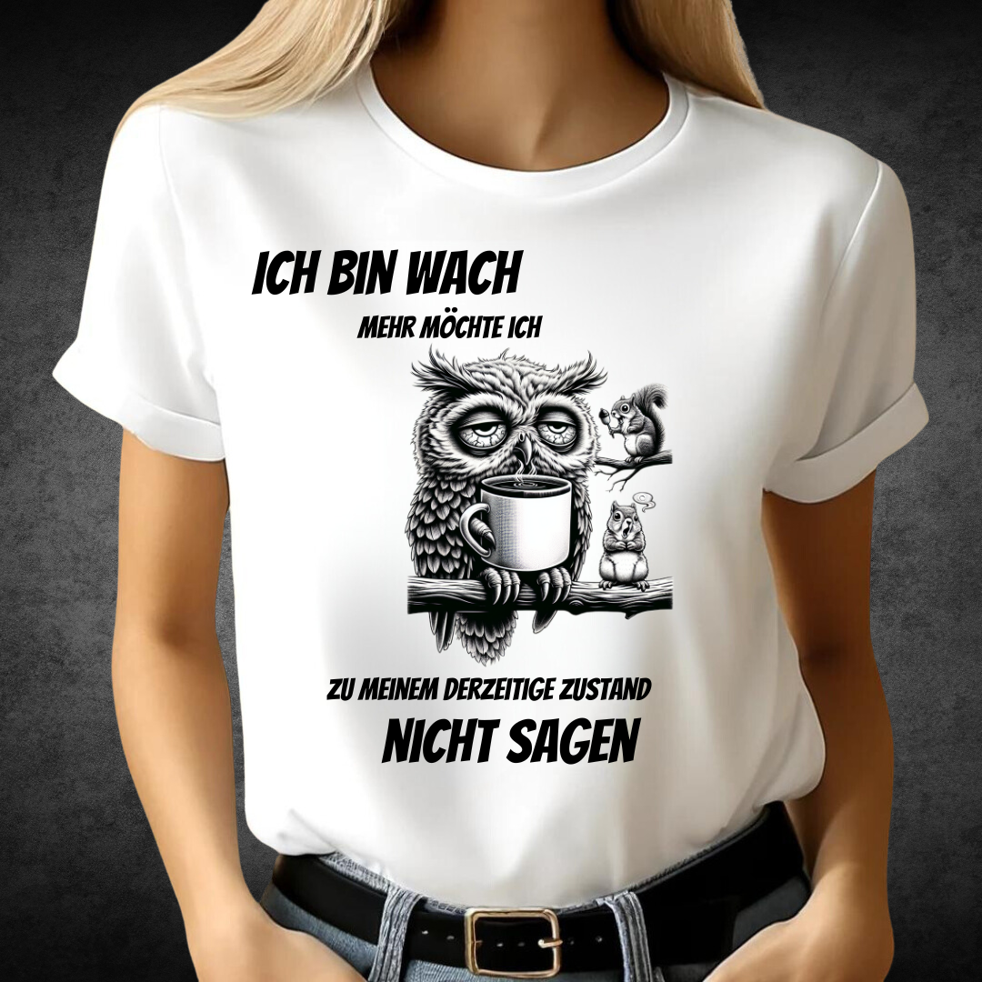 Eulen Statement Shirt | Lustiges Winterdesign | Humorvolles Weihnachtsgeschenk | Damen T-Shirt für kalte Tage