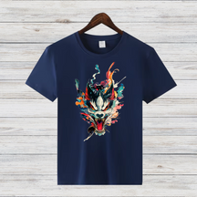 Mystischer Wolf | Kunstvolles T-Shirt | Japanisches Design | Stylisches Statement Shirt für Wintertage