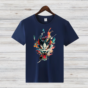 Mystischer Wolf | Kunstvolles T-Shirt | Japanisches Design | Stylisches Statement Shirt für Wintertage