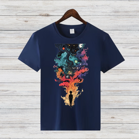 Mystisches Traumfeuer | Künstlerisches Fantasy T-Shirt | Magisches Design für Individualisten | Stilvolles Shirt für Winterträumer