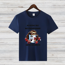 Faultier Kaffeeliebhaber | Lustiges T-Shirt | Statement Shirt für Morgenmuffel | Humorvolles Design für kalte Tage