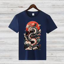 Mystischer Drache | Japanisches Kunst T-Shirt | Asiatisches Drachenmotiv | Stilvolles Statement Shirt für Fantasy-Fans