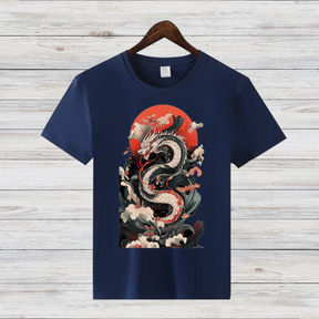 Mystischer Drache | Japanisches Kunst T-Shirt | Asiatisches Drachenmotiv | Stilvolles Statement Shirt für Fantasy-Fans