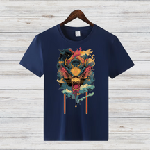 Mystischer Drachengeist | Asiatisches Kunst T-Shirt | Stylisches Fantasy Shirt | Statement Shirt für Drachenfans