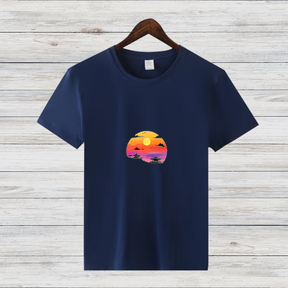 Japan Sonnenuntergang Shirt | Minimalistisches T-Shirt | Asiatisches Design | Stilvolles Statement Shirt für den Winter