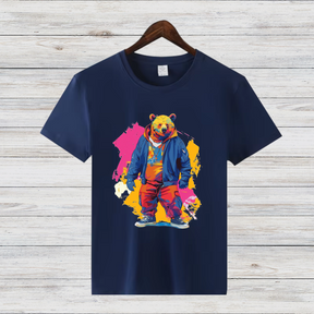 T-Shirt - Bunter Streetstyle Bär Design
