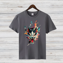 Mystischer Wolf | Kunstvolles T-Shirt | Japanisches Design | Stylisches Statement Shirt für Wintertage