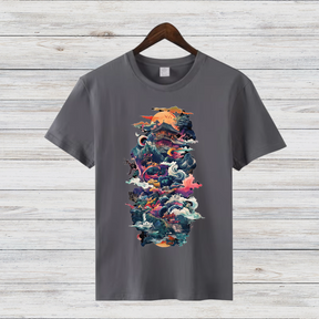 Mystisches Japan Shirt | Fantasievolles Kunst-Design | Asiatische Ästhetik | Stilvolles Baumwollshirt für den Winter