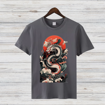 Mystischer Drache | Japanisches Kunst T-Shirt | Asiatisches Drachenmotiv | Stilvolles Statement Shirt für Fantasy-Fans