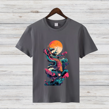 Mystischer Drachengeist | Künstlerisches Fantasy T-Shirt | Stilvolles Winter-Shirt | Asiatisches Drachenmotiv | Baumwollshirt für Fantasy-Fans