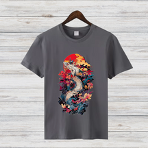 Mystischer Drache | Japanisches Kunst T-Shirt | Asiatisches Design Shirt | Cooles Statement Shirt für Winter | Streetwear für Männer