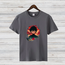 Anime Held Shirt | Stylisches Manga T-Shirt | Perfektes Geschenk für Anime-Fans | Baumwollshirt für Winter-Looks