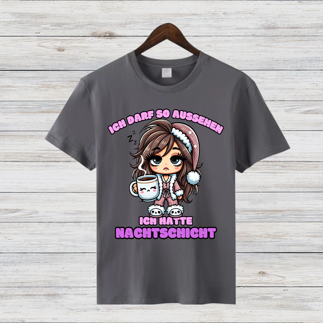 Ich hatte Nachtschicht | Lustiges Statement-Shirt | Humorvolles Design für Wintertage | Nachtarbeiter-Geschenkidee