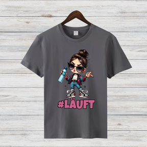 #LÄUFT Shirt | Cooles Statement Shirt | Trendiges Motiv | Lässiges Freizeitshirt | Geschenk für Fashion-Fans