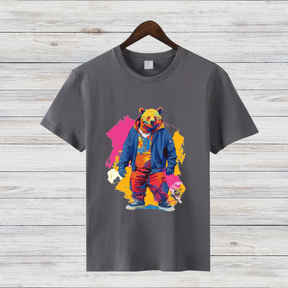 T-Shirt - Bunter Streetstyle Bär Design