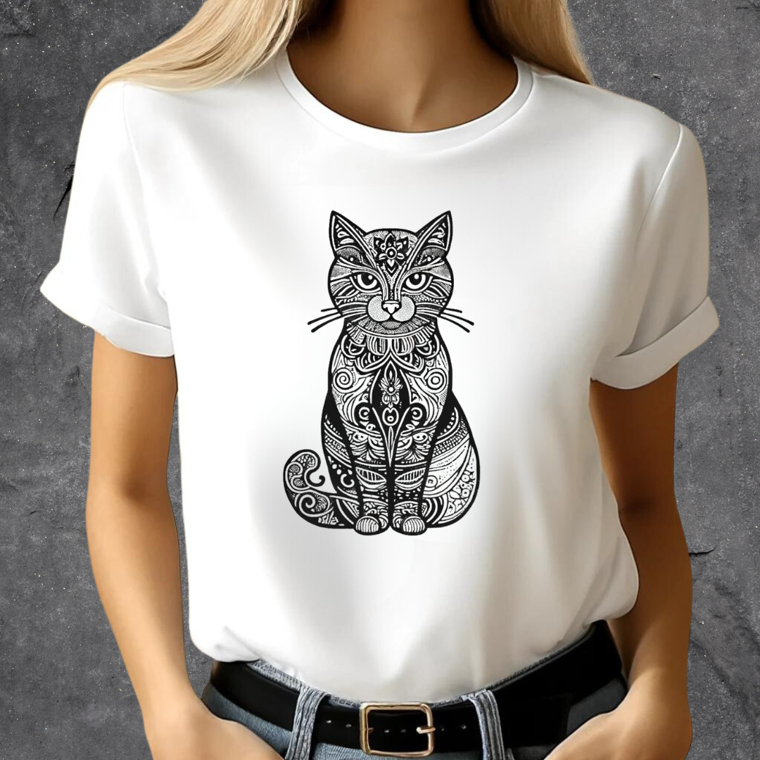 Mandala-Katze T-Shirt