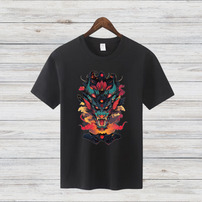 Mystischer Drachengeist | Fantasie Kunst T-Shirt | Asiatisches Drachen Design | Statement Shirt für Fantasy-Fans