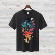 Mystisches Traumfeuer | Künstlerisches Fantasy T-Shirt | Magisches Design für Individualisten | Stilvolles Shirt für Winterträumer