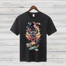 Mystischer Drachengeist | Asiatisches Drachen T-Shirt | Fantasy Kunst Shirt | Legendäres Design für Drachenfans
