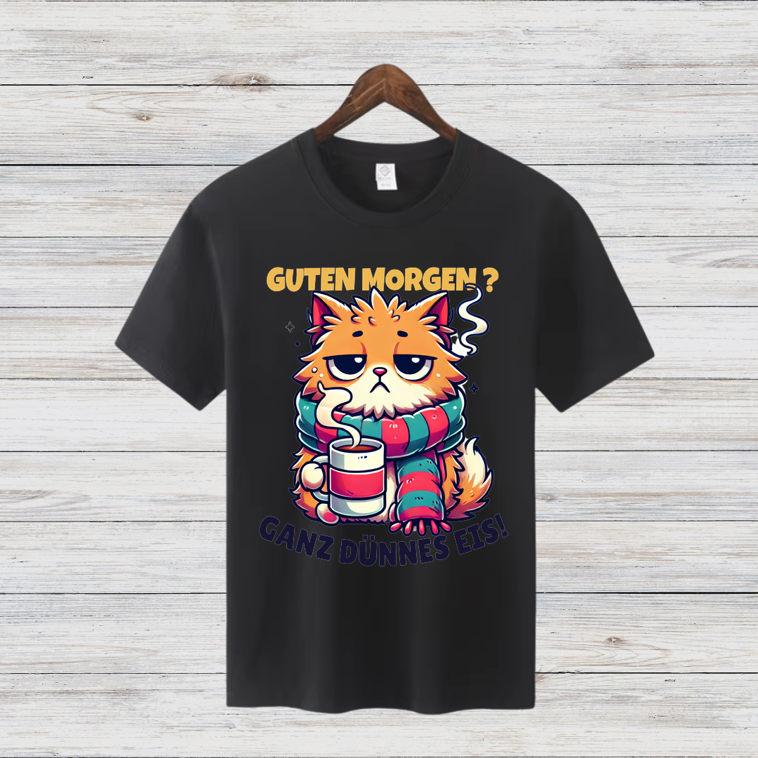 Gemütliche Katze | Lustiges Wintershirt | Humorvolles Statement Shirt | Perfekt für kalte Tage