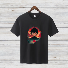 Anime Held Shirt | Stylisches Manga T-Shirt | Perfektes Geschenk für Anime-Fans | Baumwollshirt für Winter-Looks