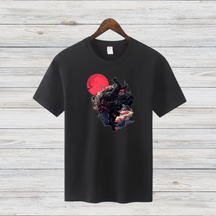 Mystische Kriegerin | Kunstvolles Fantasy-Shirt | Japanisches Design | Stilvolles Statement-Shirt für den Winter