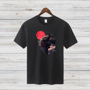Mystische Kriegerin | Kunstvolles Fantasy-Shirt | Japanisches Design | Stilvolles Statement-Shirt für den Winter