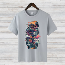 Mystisches Japan Shirt | Fantasievolles Kunst-Design | Asiatische Ästhetik | Stilvolles Baumwollshirt für den Winter