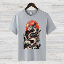 Mystischer Drache | Japanisches Kunst T-Shirt | Asiatisches Drachenmotiv | Stilvolles Statement Shirt für Fantasy-Fans