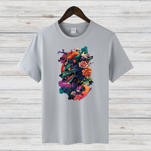 Mystischer Wolf | Kunstvolles Wintershirt | Stilvolles Statement-Shirt | Geschenk für Tierliebhaber