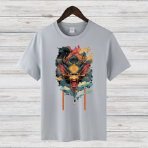 Mystischer Drachengeist | Asiatisches Kunst T-Shirt | Stylisches Fantasy Shirt | Statement Shirt für Drachenfans