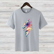 Mystischer Wolf | Künstlerisches T-Shirt | Winter Fashion | Statement Shirt für Tierliebhaber