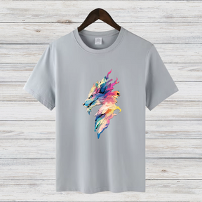 Mystischer Wolf | Künstlerisches T-Shirt | Winter Fashion | Statement Shirt für Tierliebhaber