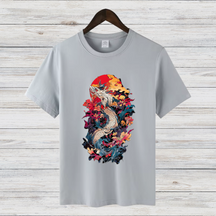 Mystischer Drache | Japanisches Kunst T-Shirt | Asiatisches Design Shirt | Cooles Statement Shirt für Winter | Streetwear für Männer